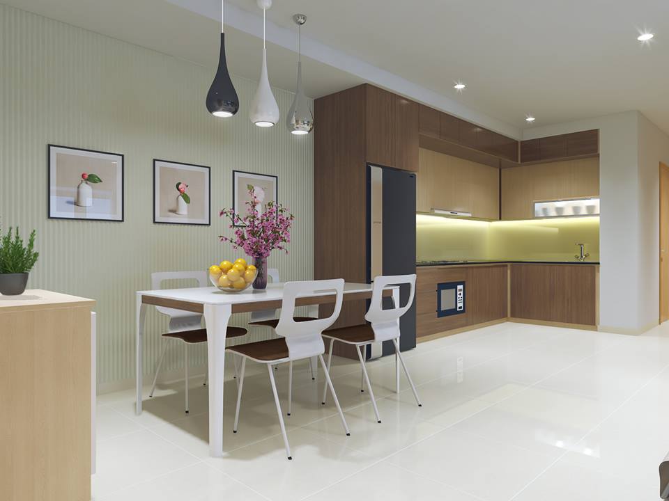 Hình thiết kế nội thất căn hộ mang phong cách hiện đại 2