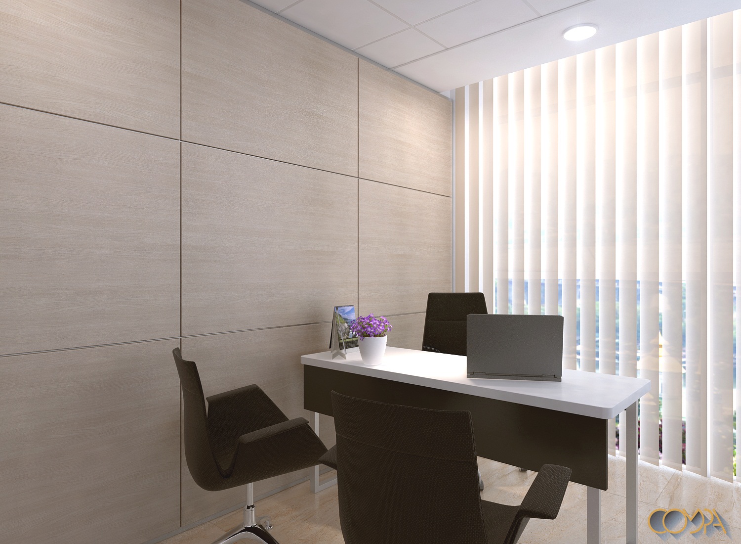 thiết kế nội thất văn phòng phong cách Châu Âu hình 1 phòng giám đốc