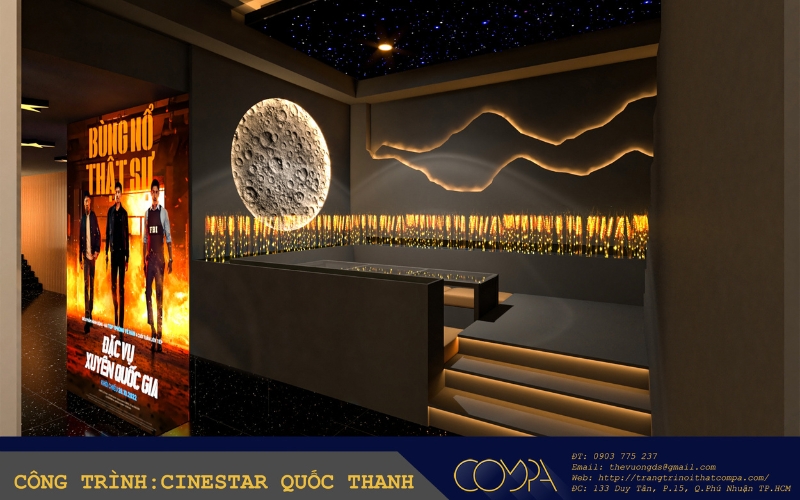 Hình ảnh thực tế nội thất rạp chiếu Cinestar   Quốc Thanh