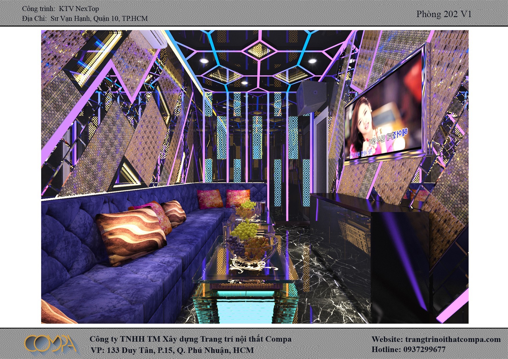 Hình thiết kế phòng karaoke gia đình Nexttop 1