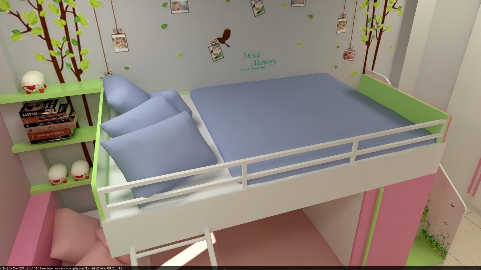 Hình thiết kế phòng ngủ cho bé gái 2