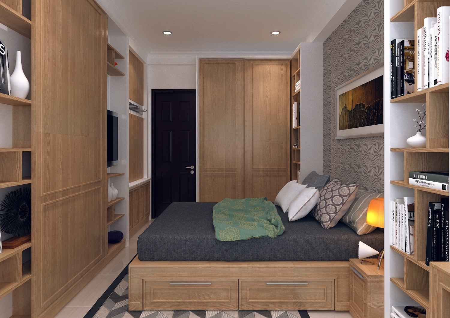 Hình thiết kế phòng ngủ đơn giản 4