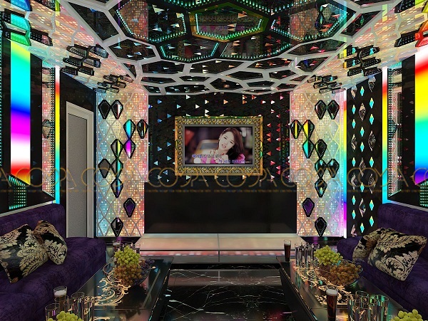 Mẫu thiết kế phòng karaoke hiện đại theo phong cách quán bar mấu 4 view số 2