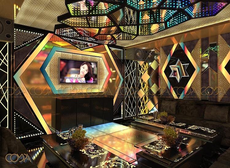 Mẫu thiết kế phòng karaoke hiện đại theo phong cách quán bar mẫu số 6 view 2