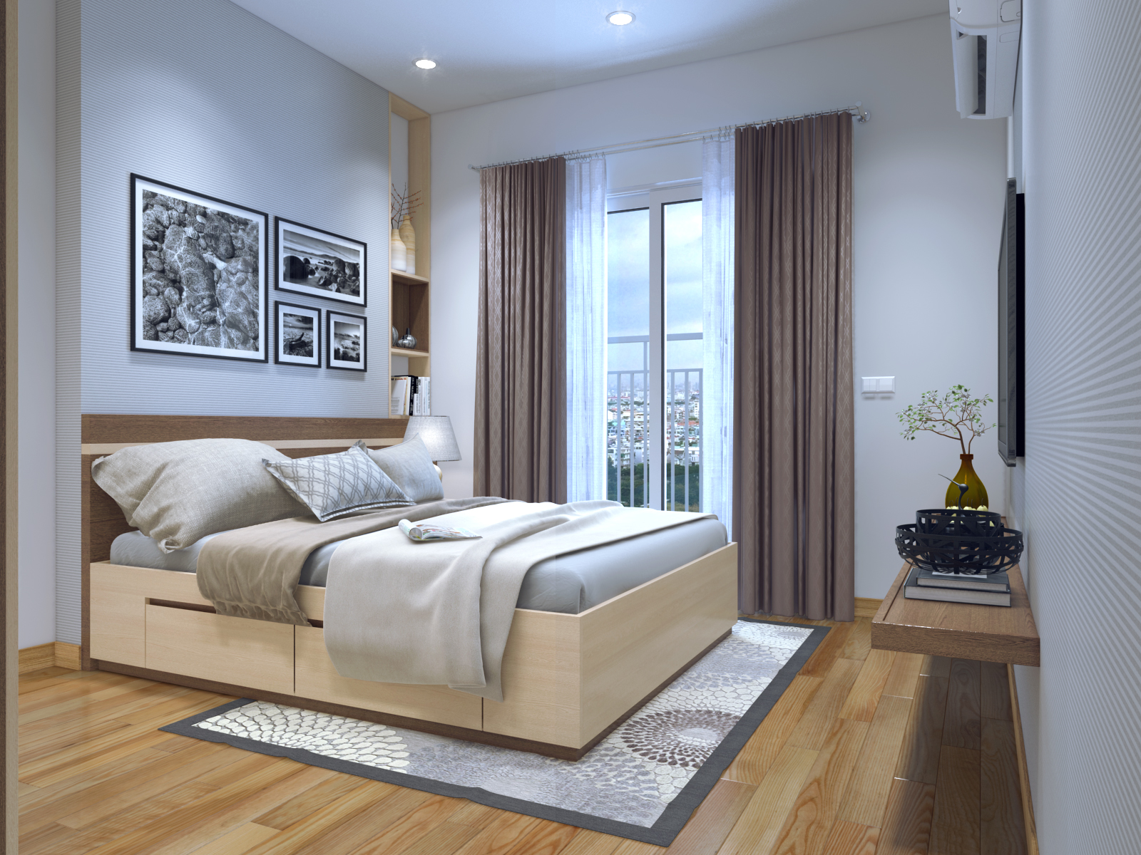 Thiết kê nội thất căn hộ hiện đại để tối ưu hóa công năng phòng ngủ chính