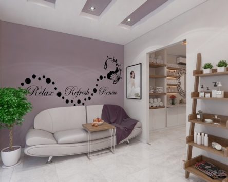 Thiết kế nội thất spa đẹp với không gian màu tím nhẹ nhàng - Vy Spa