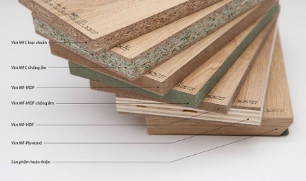 Phân biệt các loại gỗ công nghiệp trong thi công nội thất